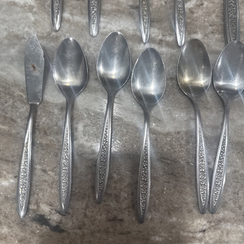 Vintage Customcraft CUS5 Japan Stainless Steel Flatware 20 Pc Fork Spoon Knife - Picture 4 of 13